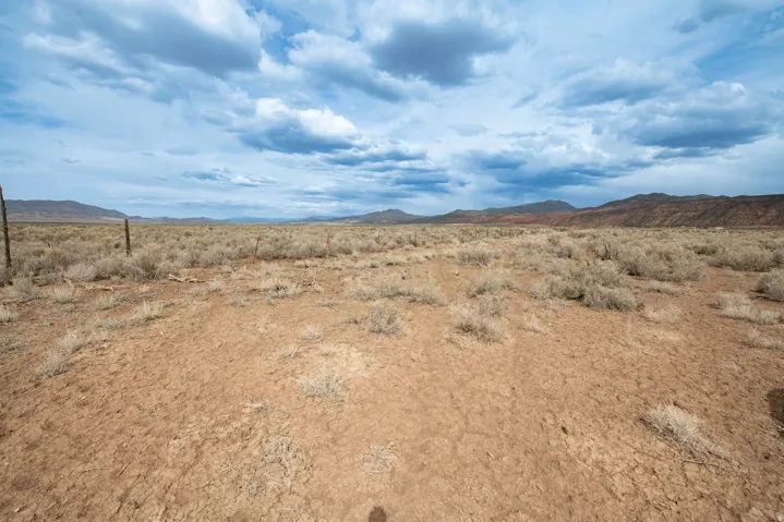 Mountain view featuring a desert landscape