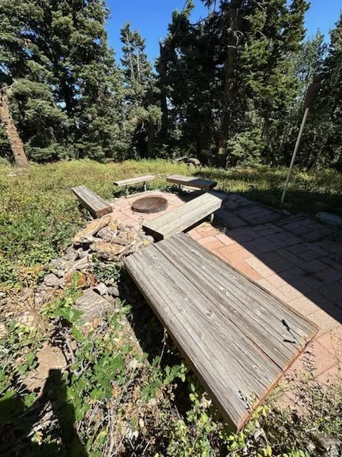 Deck with a patio and an outdoor fire pit