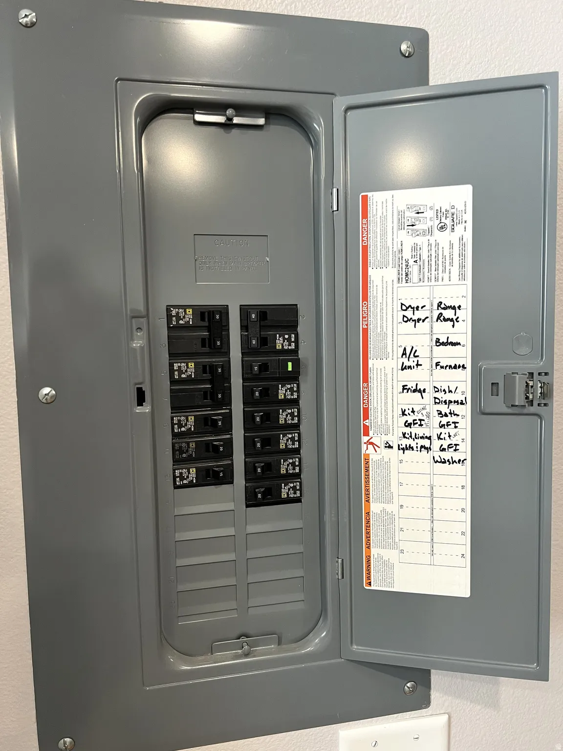 Utilities featuring electric panel