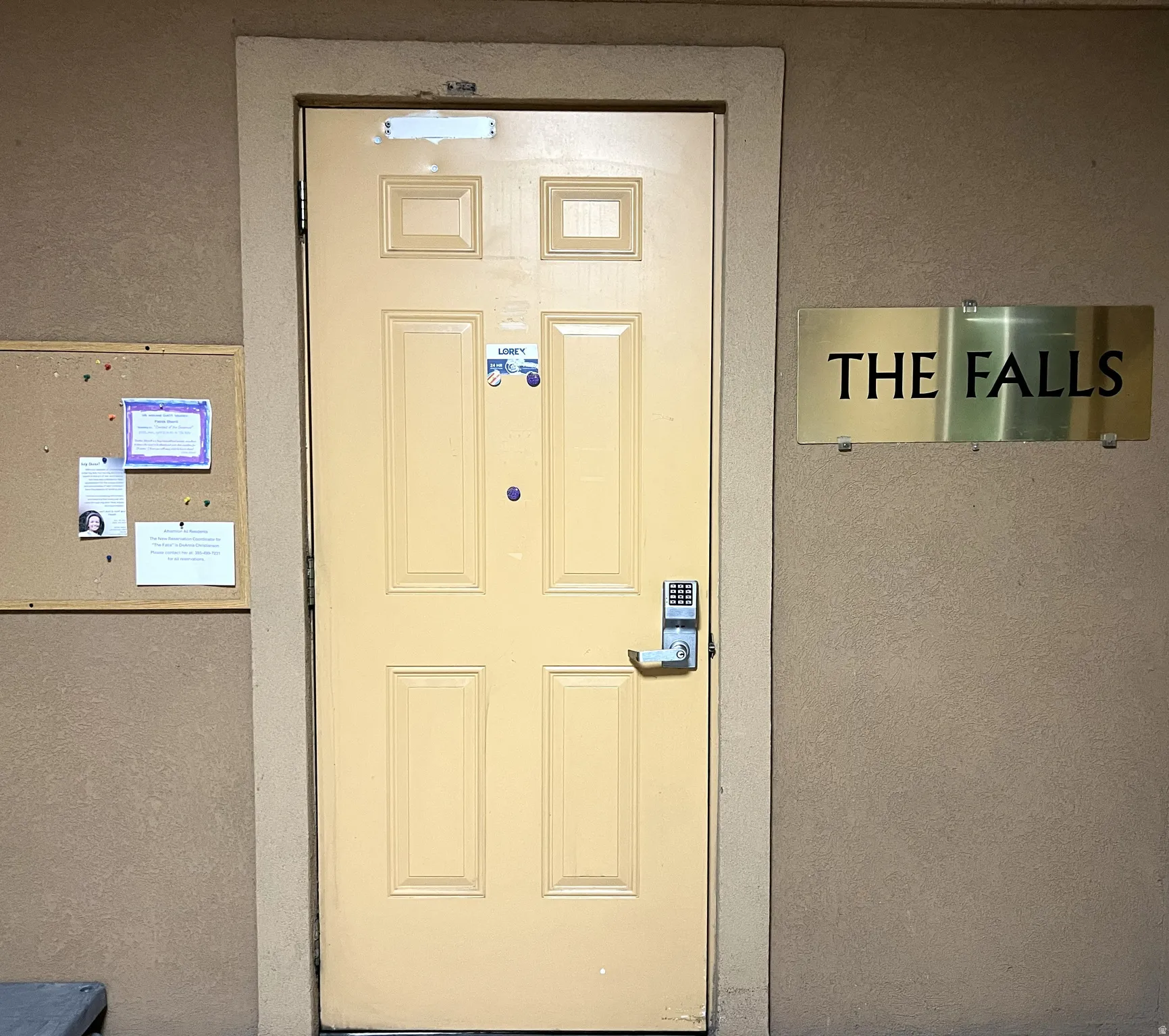 Entry into The Falls Recreation Center on site