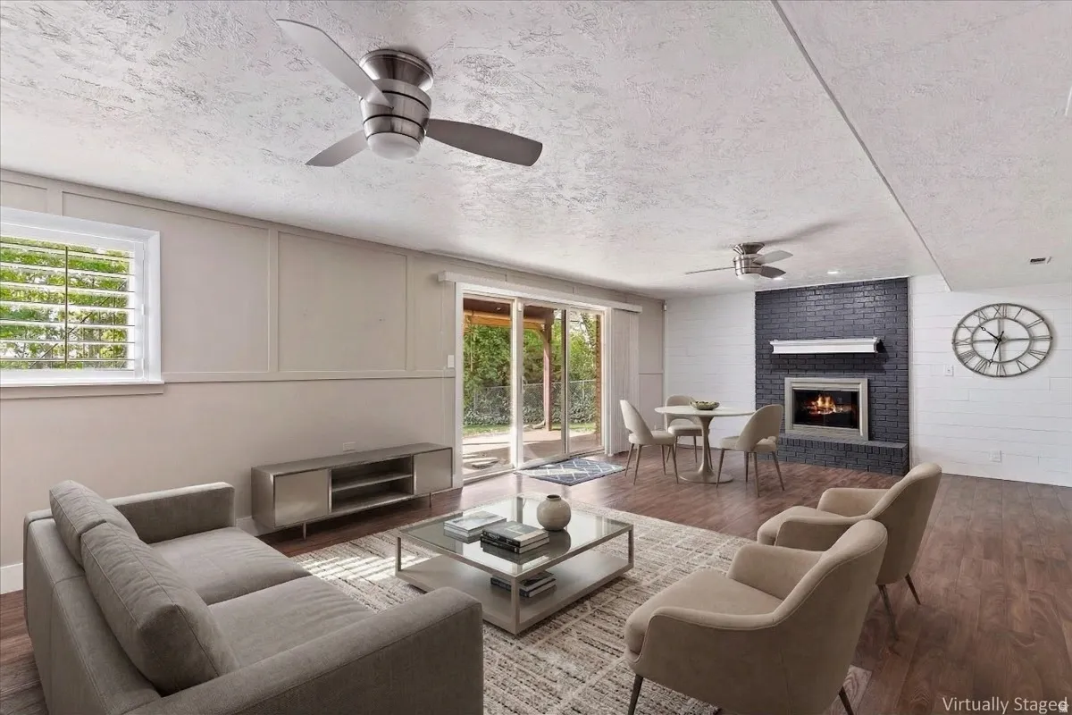 Virtually Staged living room