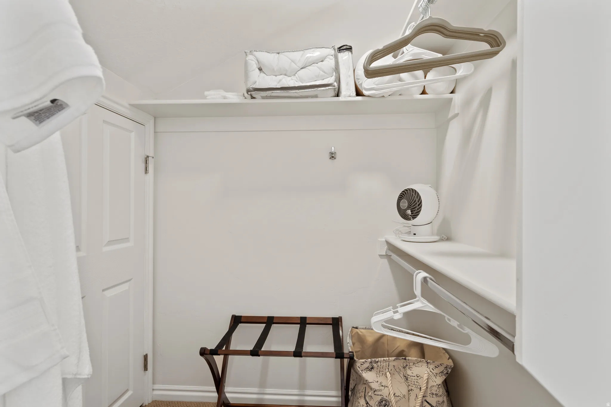 View of walk in closet