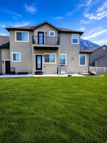 Expansive green lawn providing a substantial outdoor recreation area