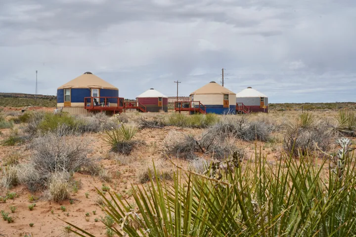 View of yard with a deck