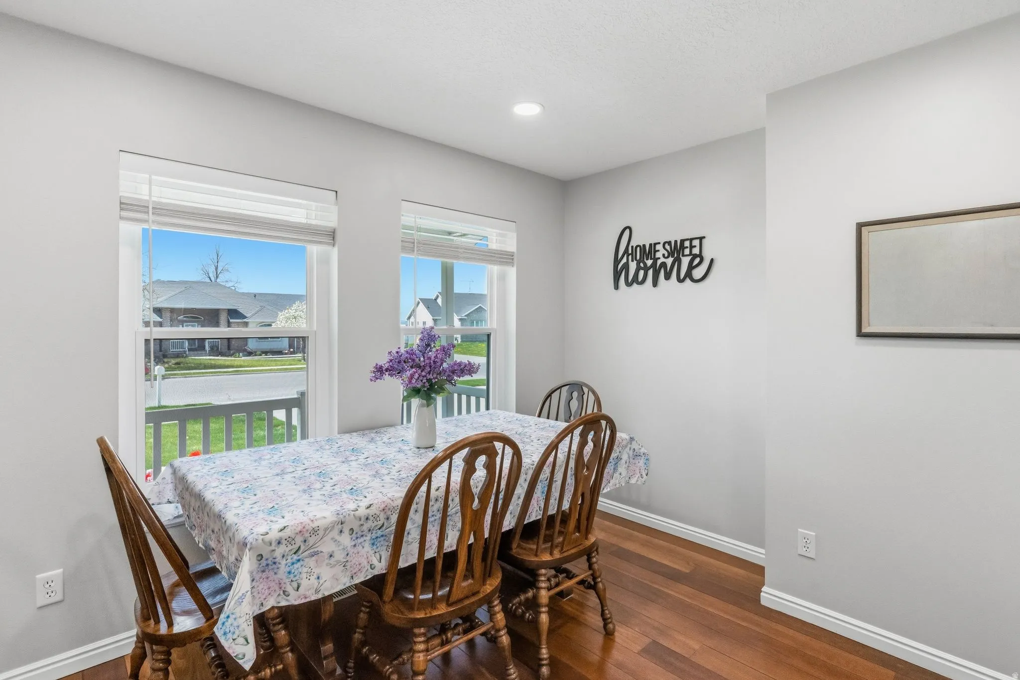 View of dining room from the kitchen.