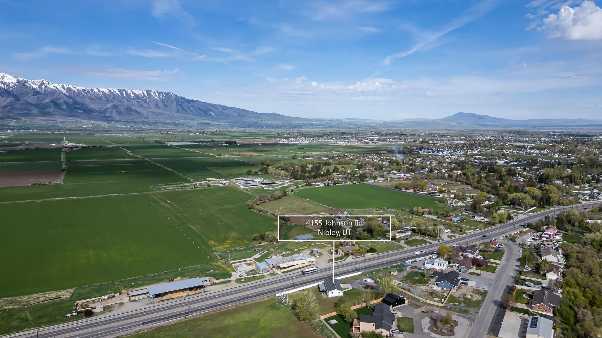 Bird's eye view of a mountain backdrop