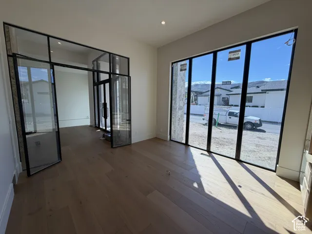 View from office into foyer