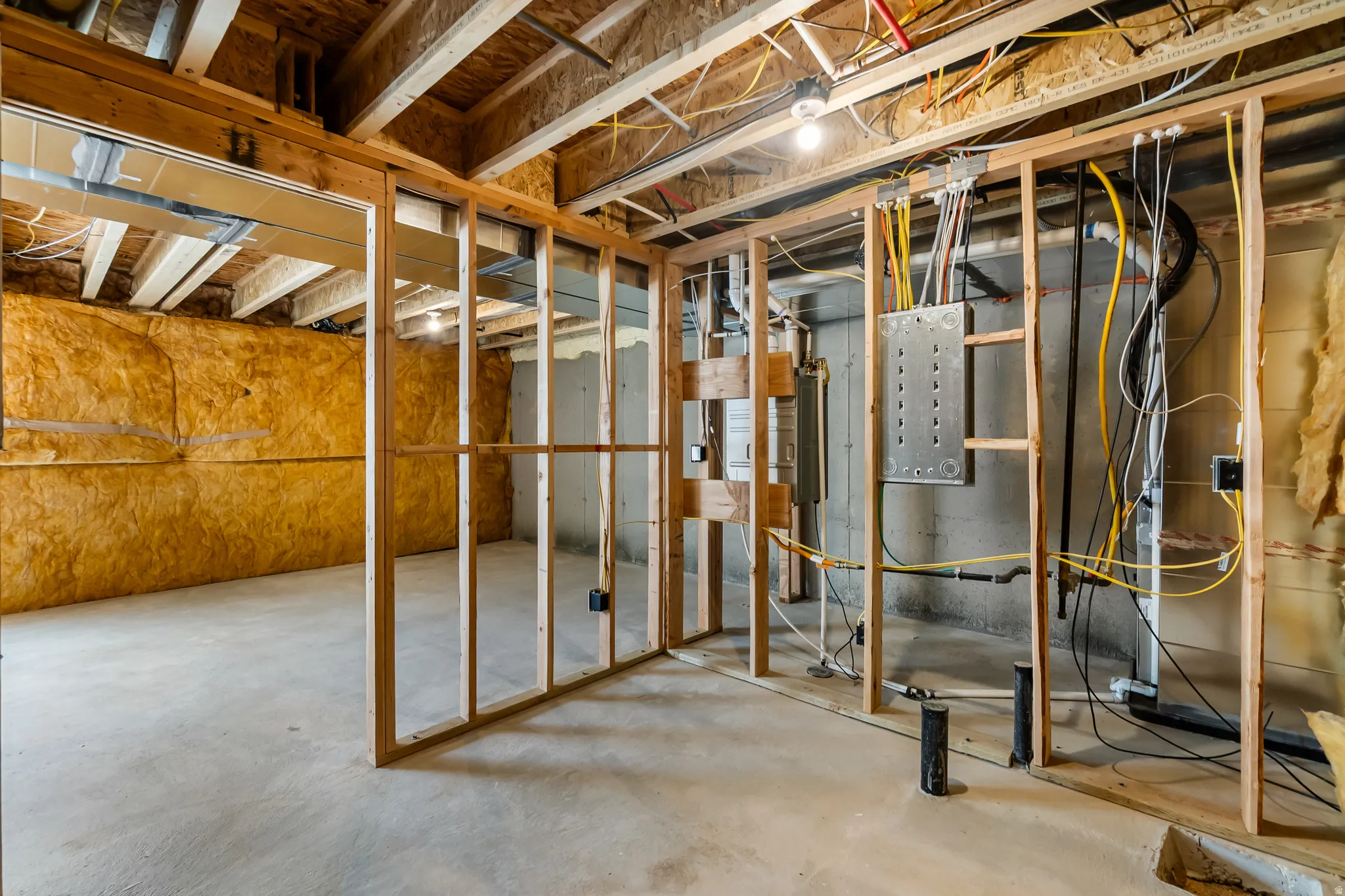 View of unfinished below grade area