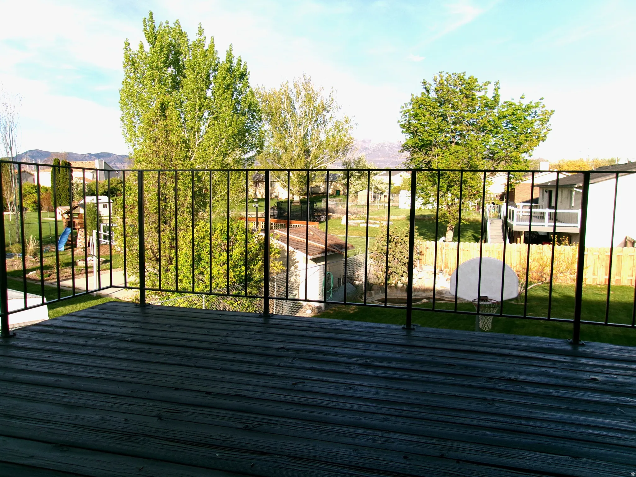 Private walkout balcony with a mountain view 10 x 16