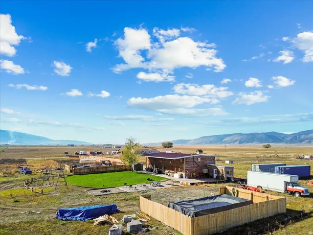 Mountain view with rural landscape