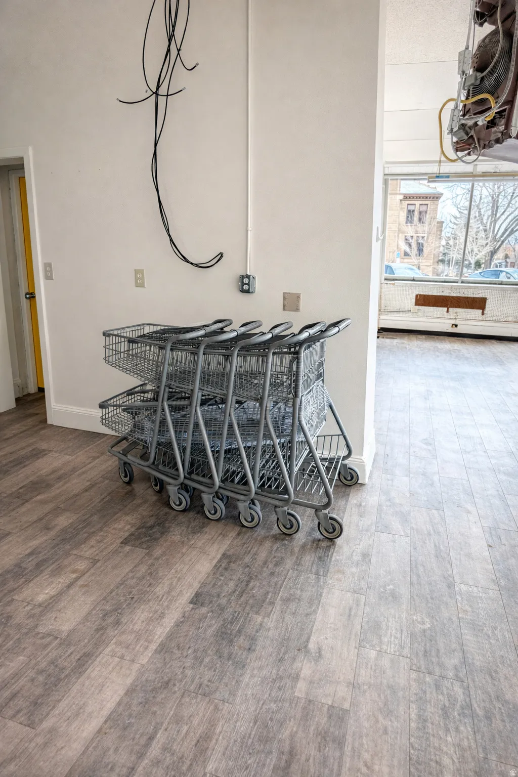 Detailed view of wood finished floors