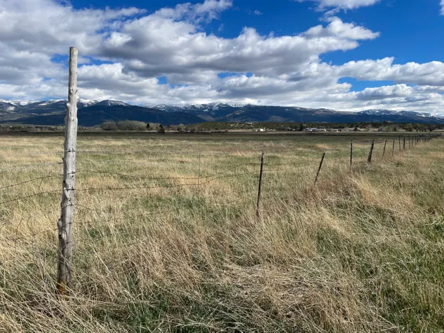 View of mountain background with rural landscape
