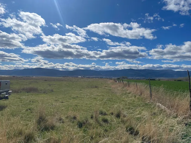 View of mountain background with rural landscape