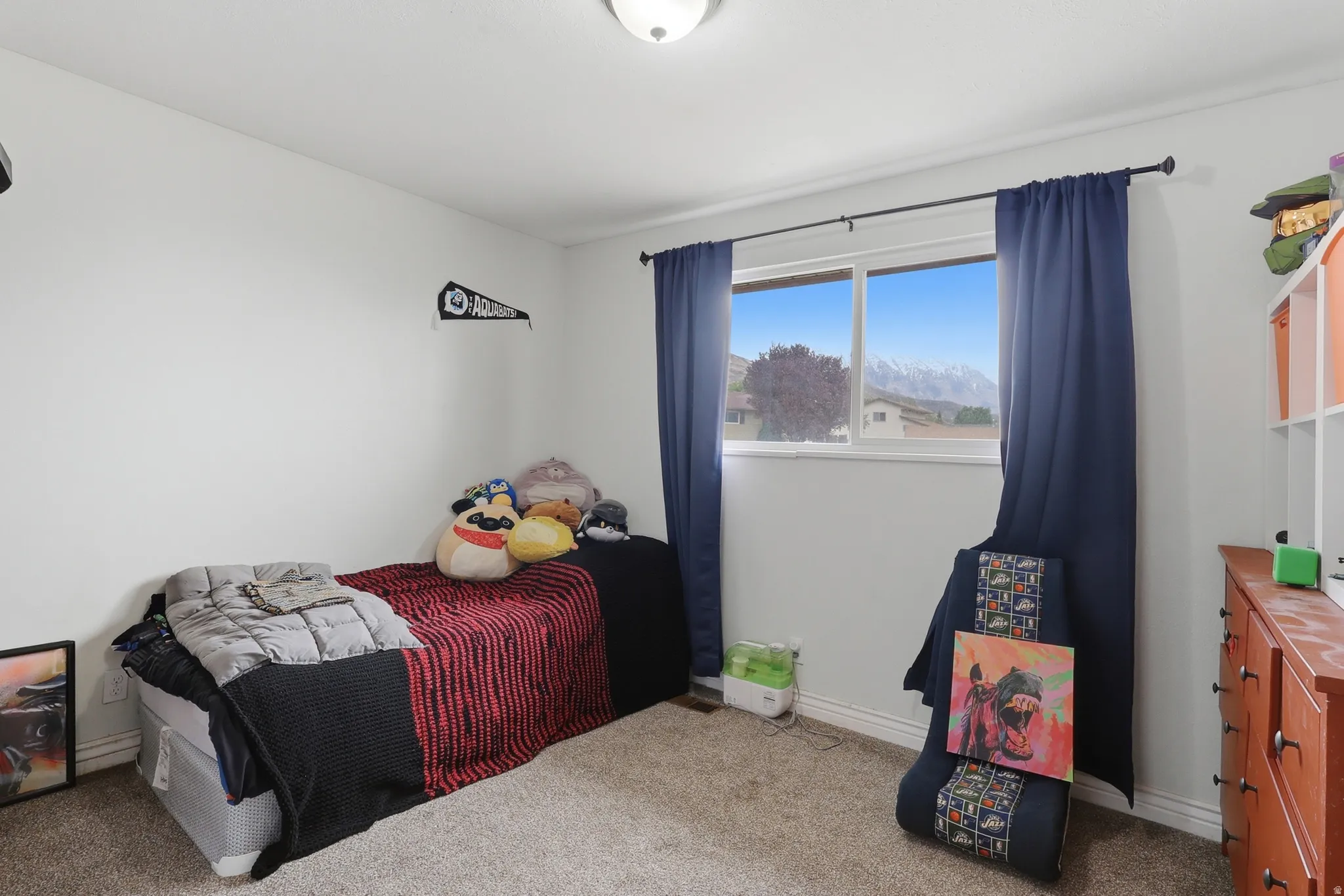 Carpeted bedroom