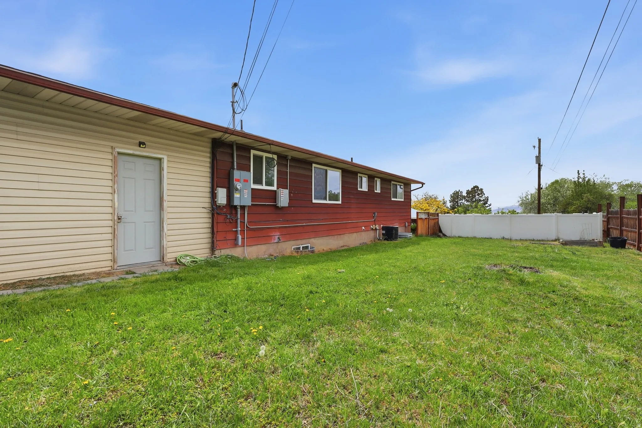 Rear view of property