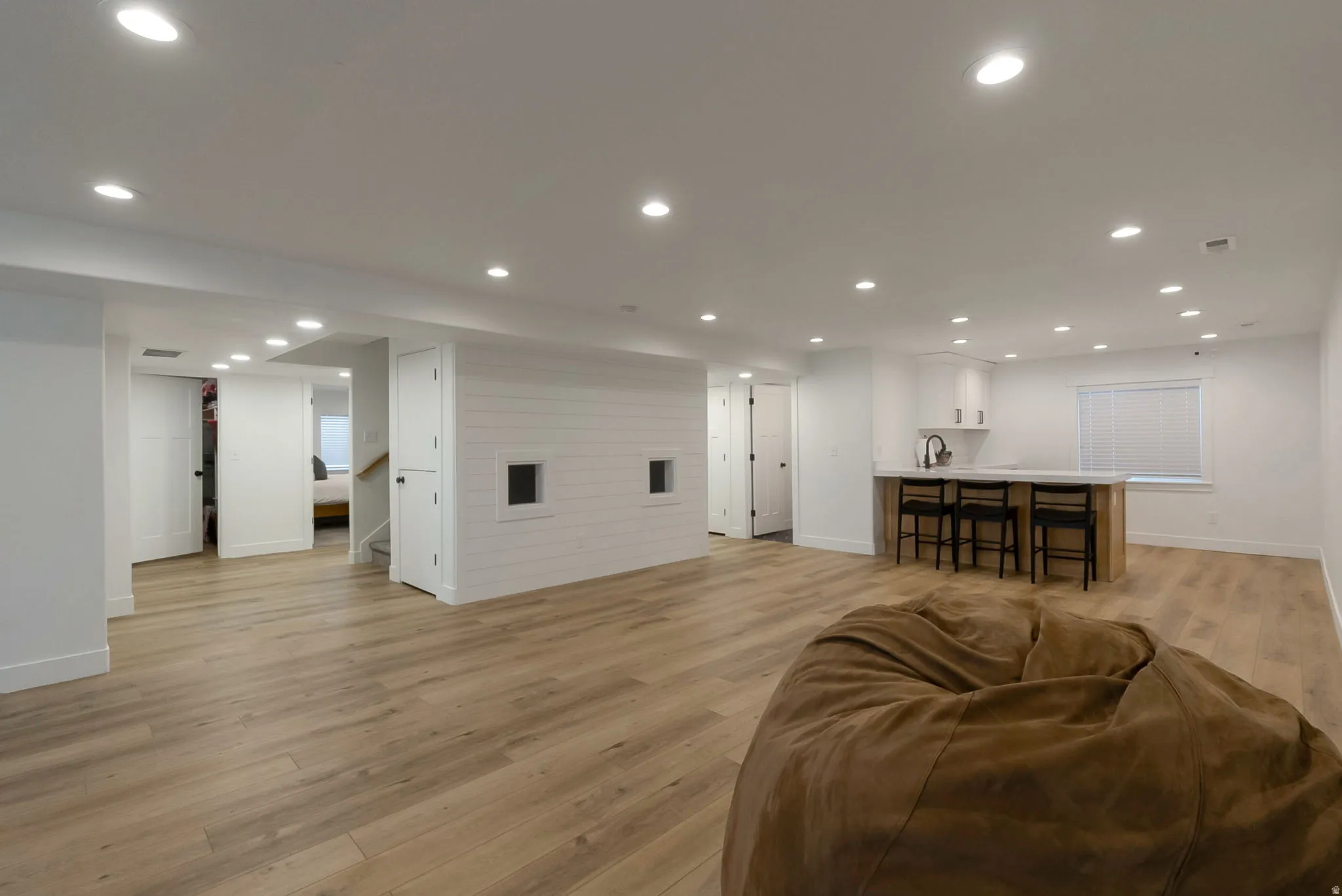 Room for pool table, game table and more.