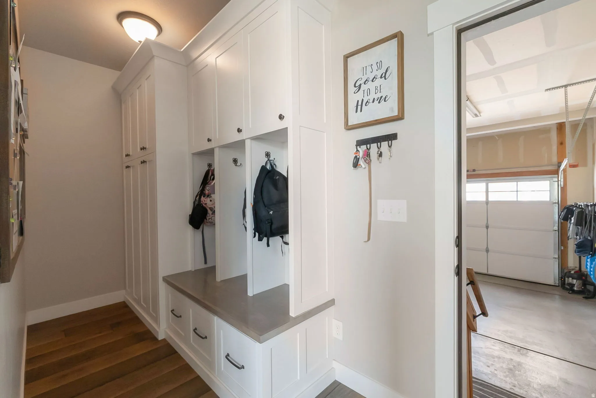 More cabinets as you come in from the garage!