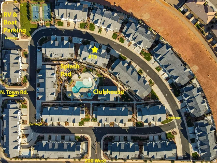 Aerial view of property's location