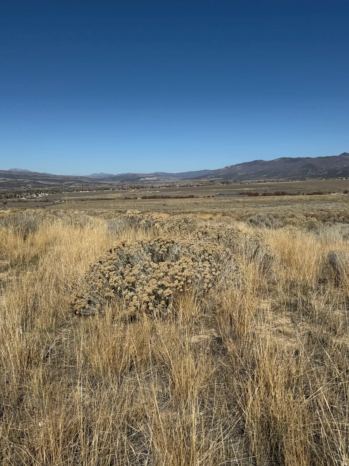 View of mountain background featuring rural landscape