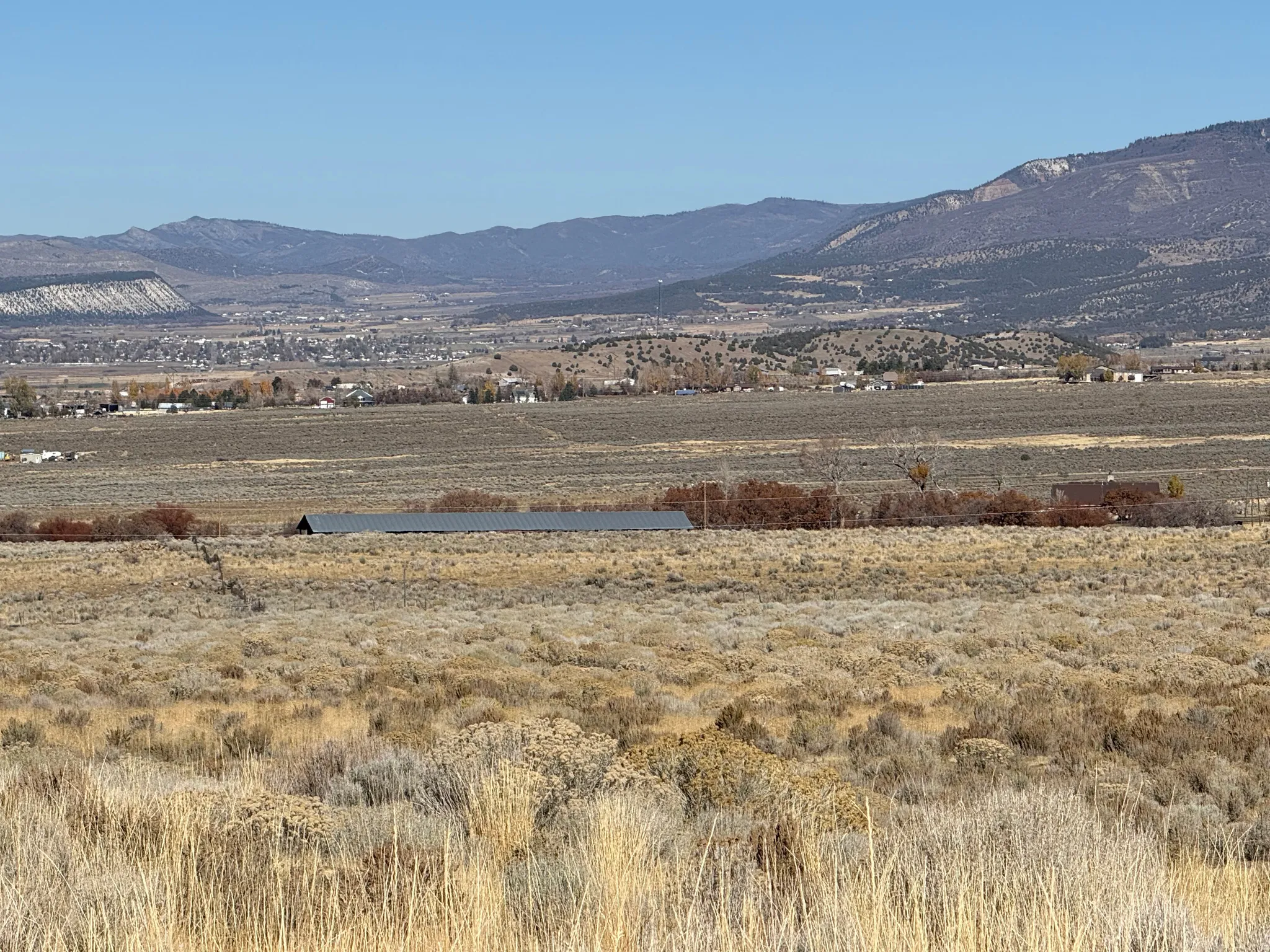 Mountain view with rural landscape
