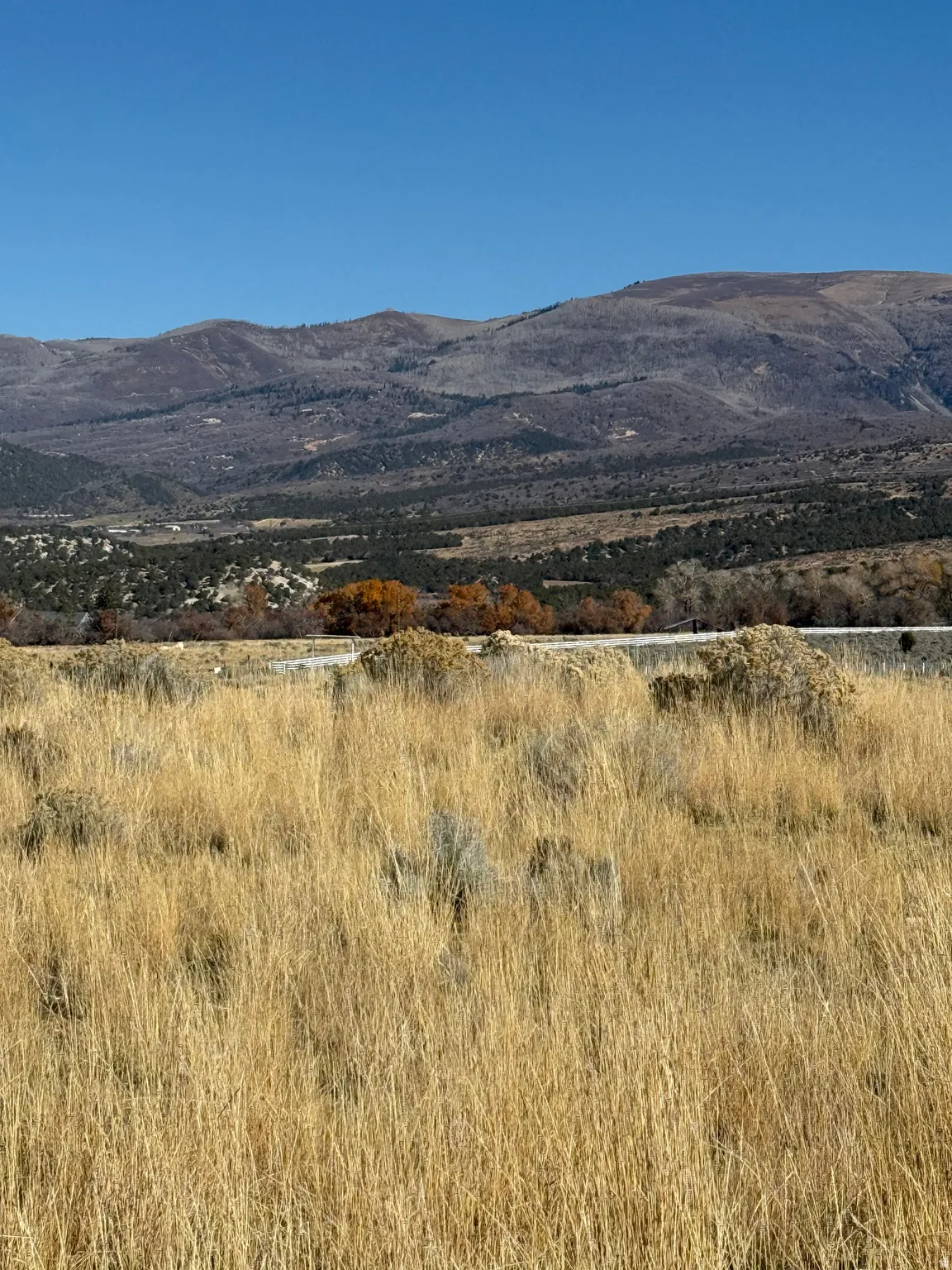 View of mountain backdrop featuring rural landscape