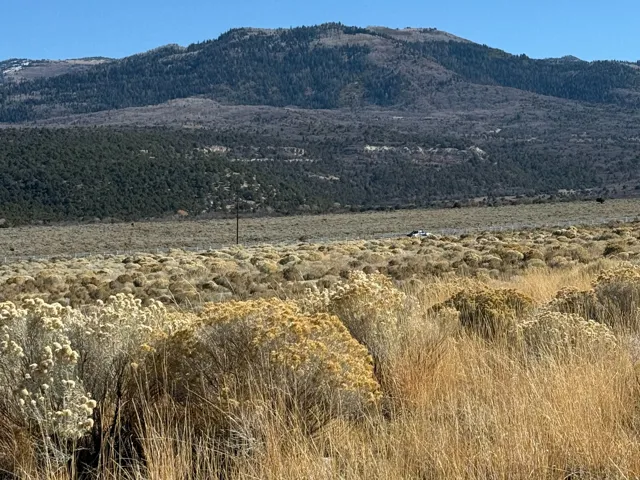 Mountain view with rural landscape