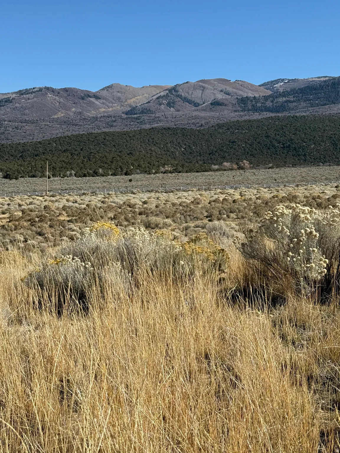 View of mountain background with rural landscape