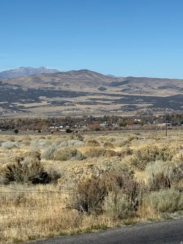 Mountain view with rural landscape
