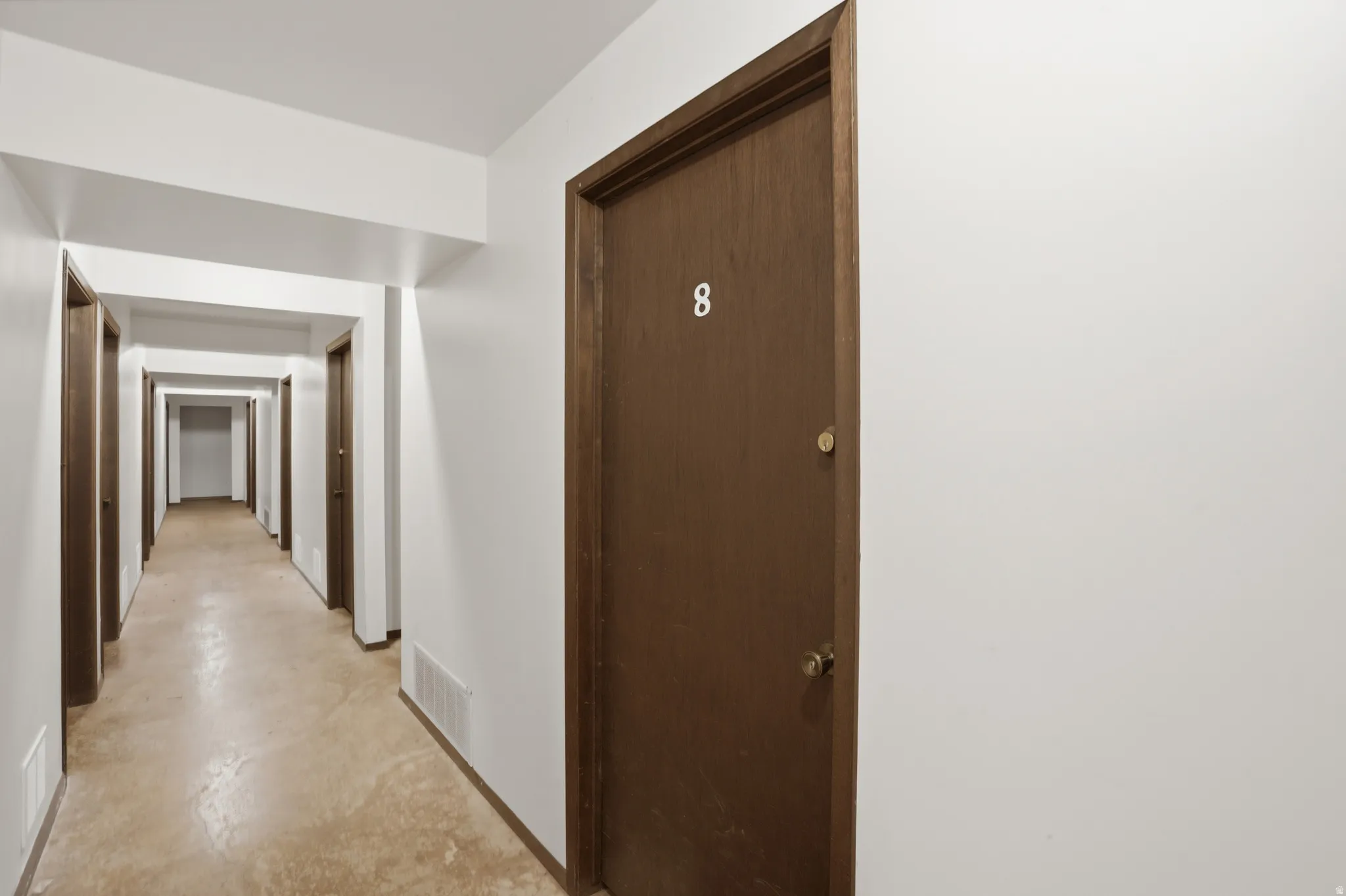 basement, locked storage room, temperature controlled