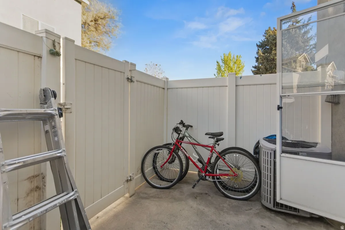 Exterior view of a central air condition unit
