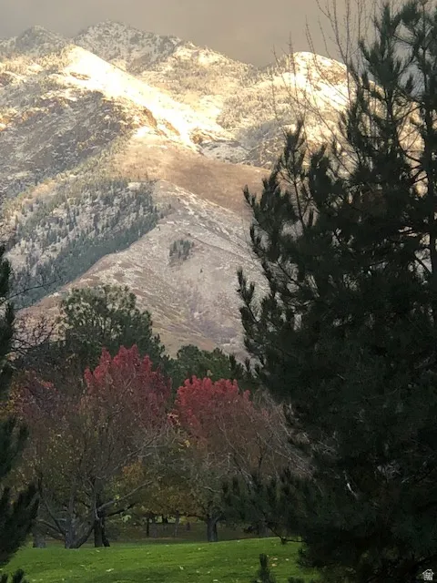 Exterior view of a mountainous background