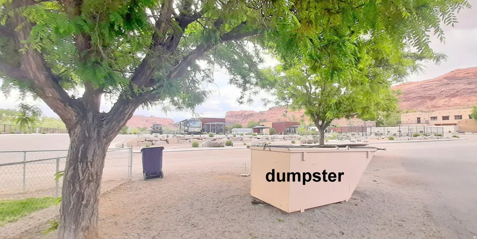 Outdoor dumpster for your trash.