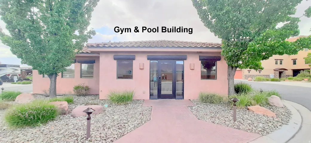 Pool changing room and Gym.