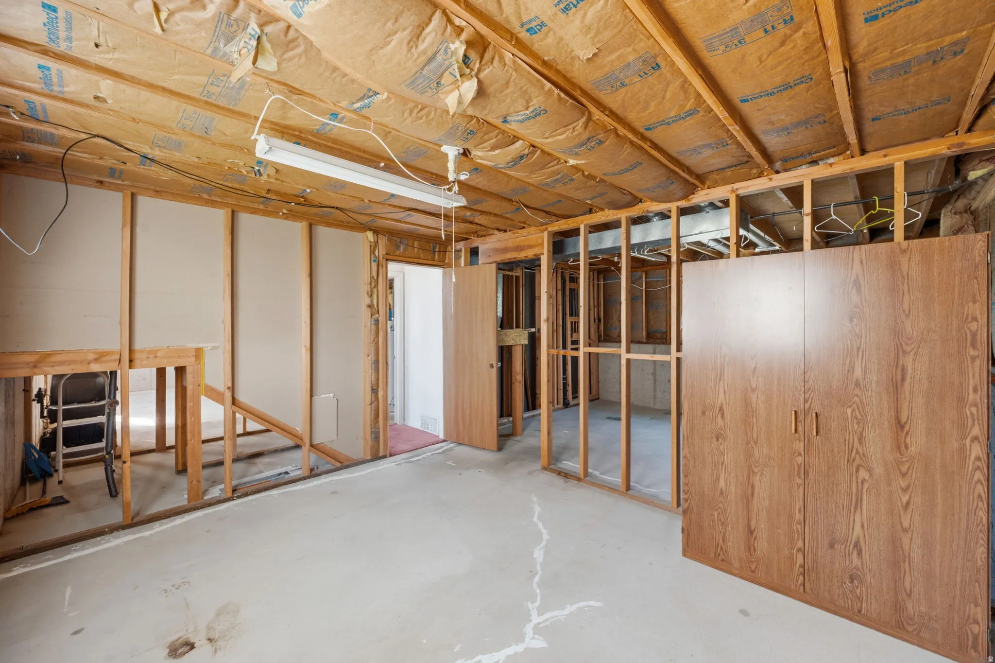 View of unfinished basement