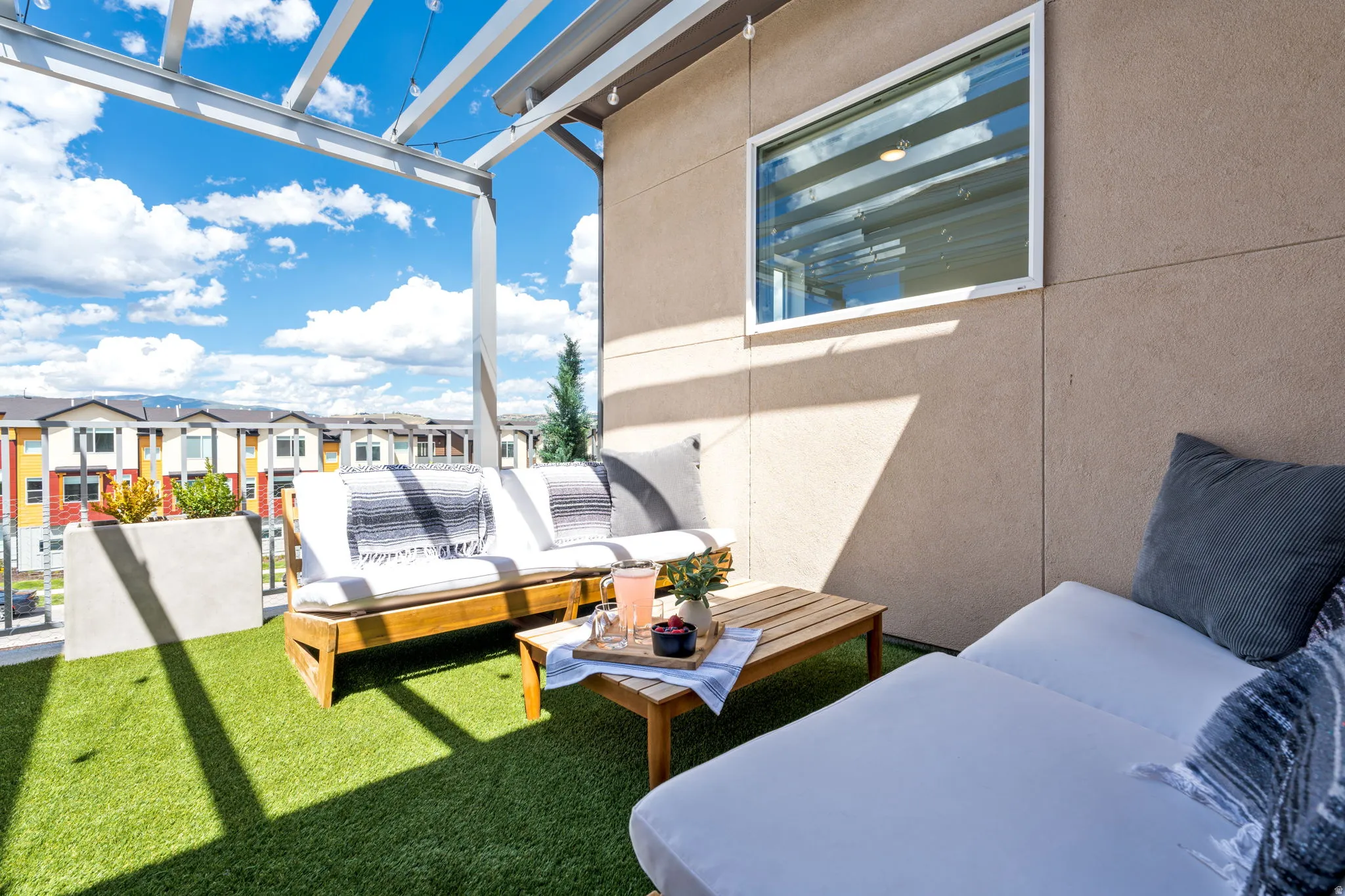 View of patio with a residential view