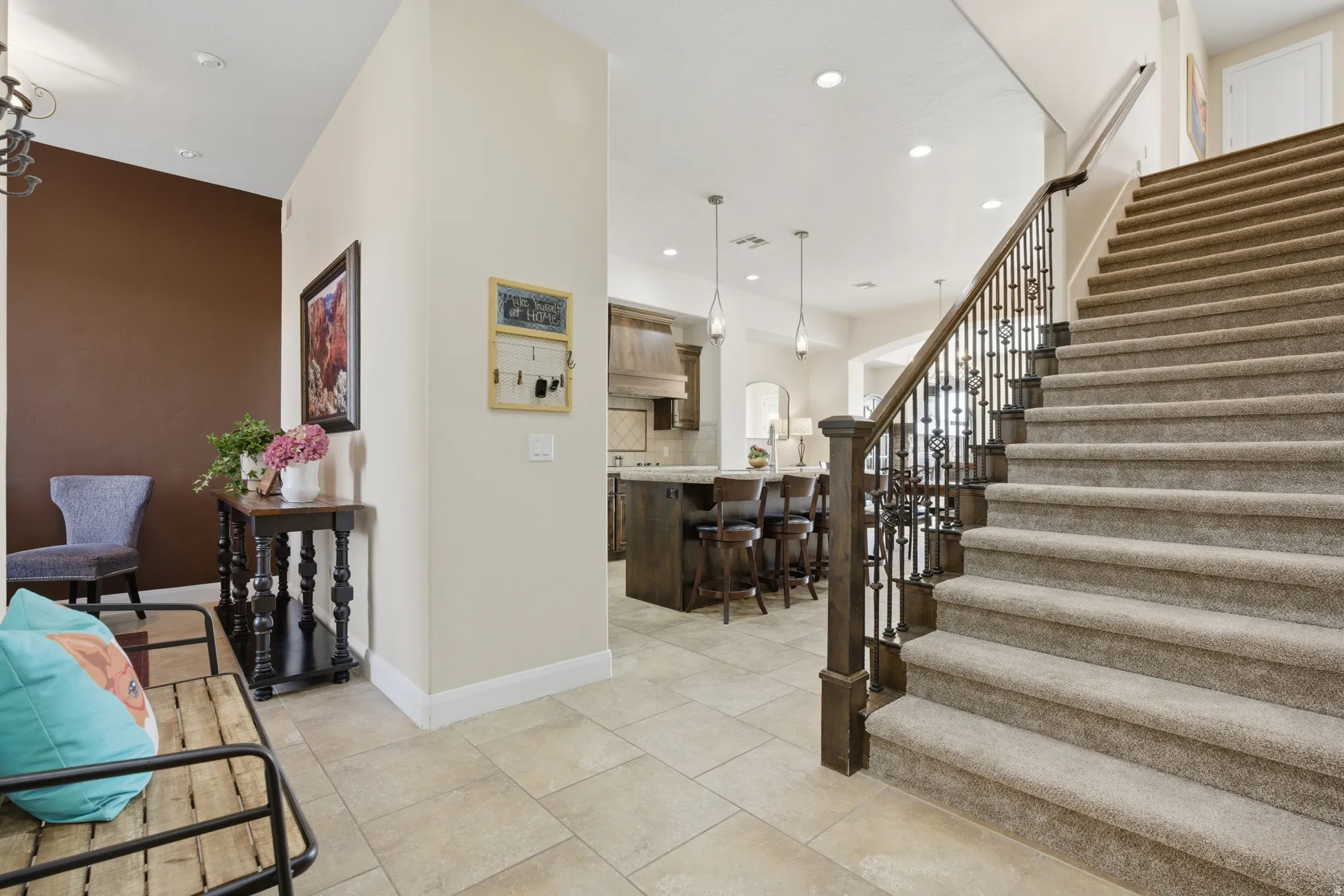 Looking into kitchen
