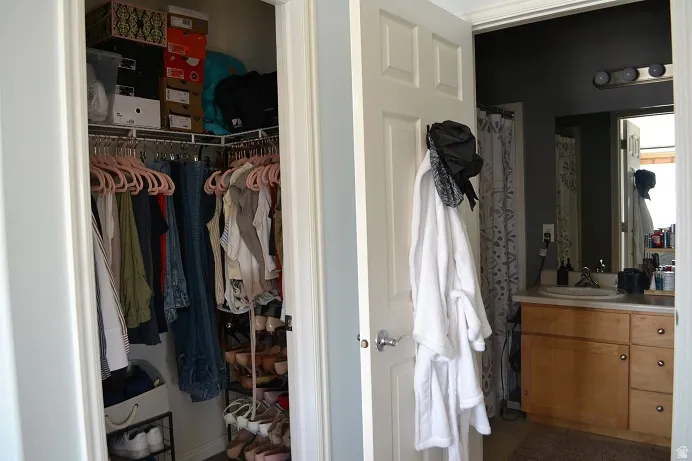 Closet featuring a sink