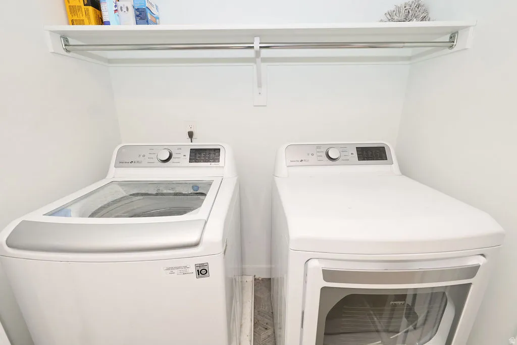 Laundry area featuring washer and dryer