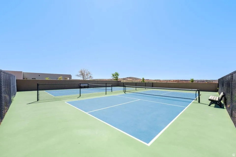 View of tennis court