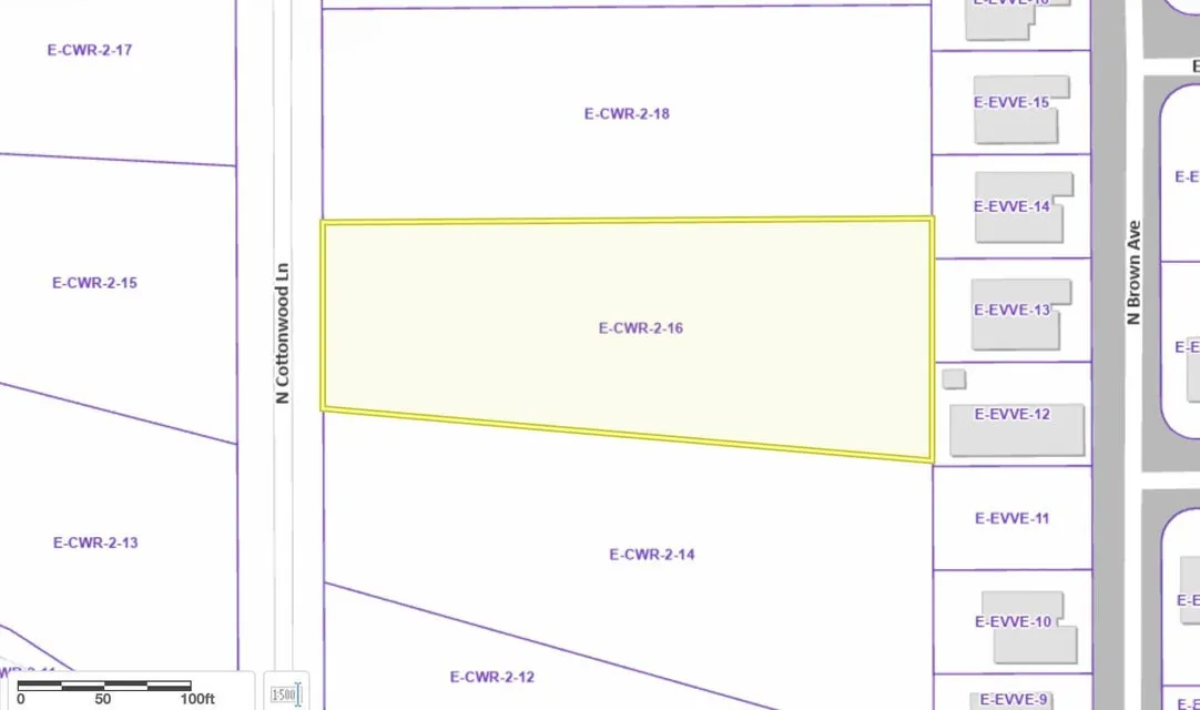 Map of parcels