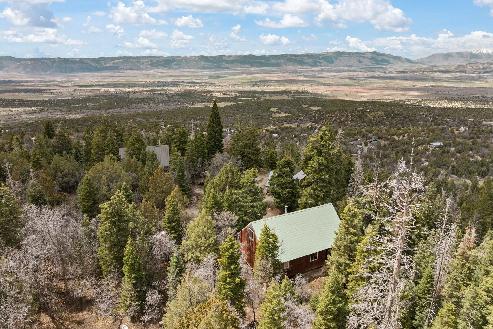 Cabin 2 - East; Drone / aerial view of mountains