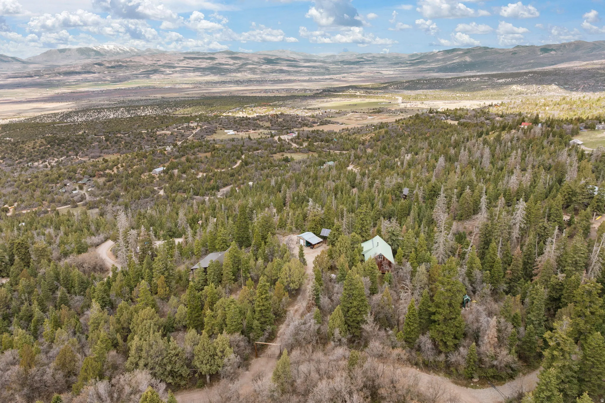 Aerial view of mountains