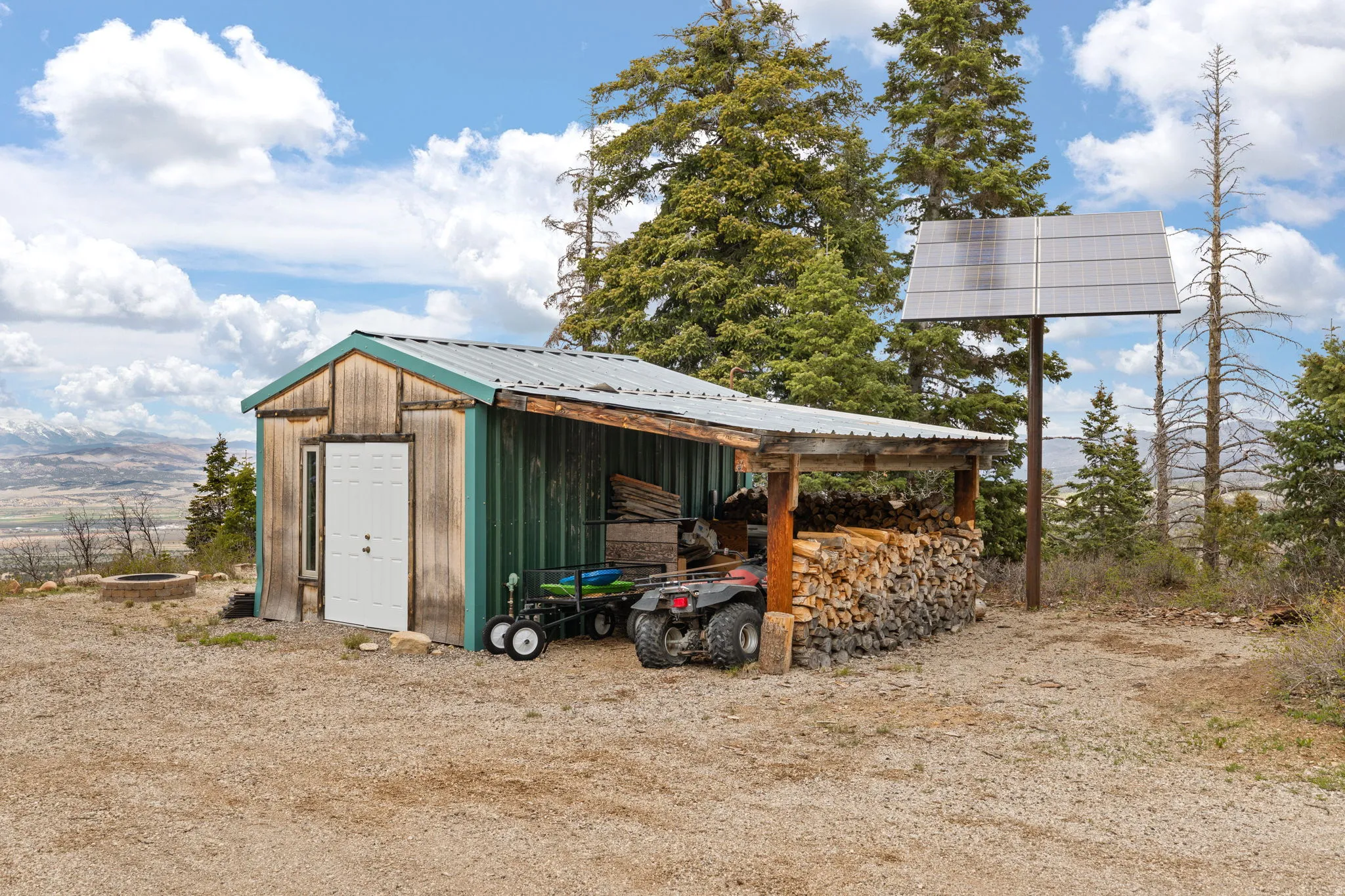 Storage shed to house solar and generator