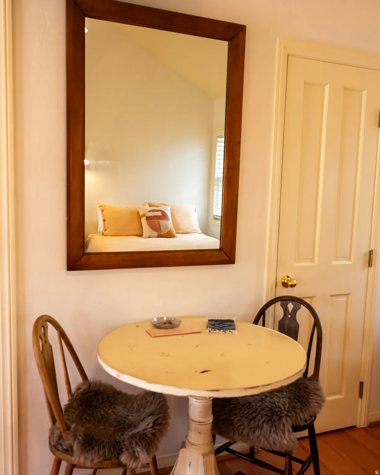 Dining space featuring wood finished floors