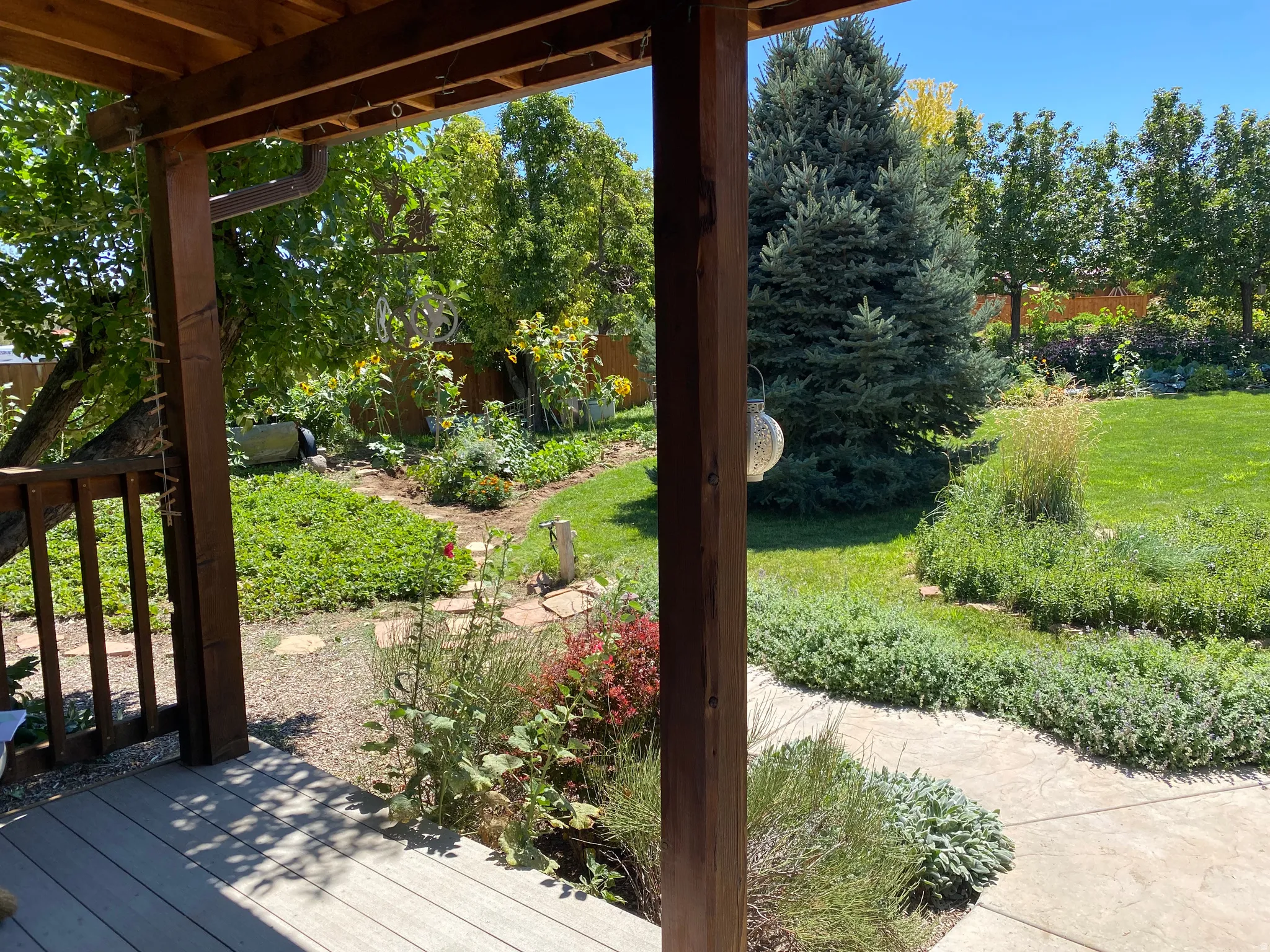 View of wooden terrace