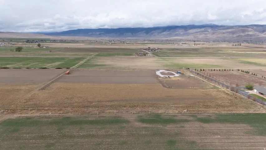 Mountain view with rural landscape and abundant farmland
