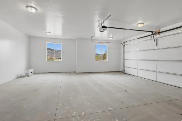 Garage with baseboards