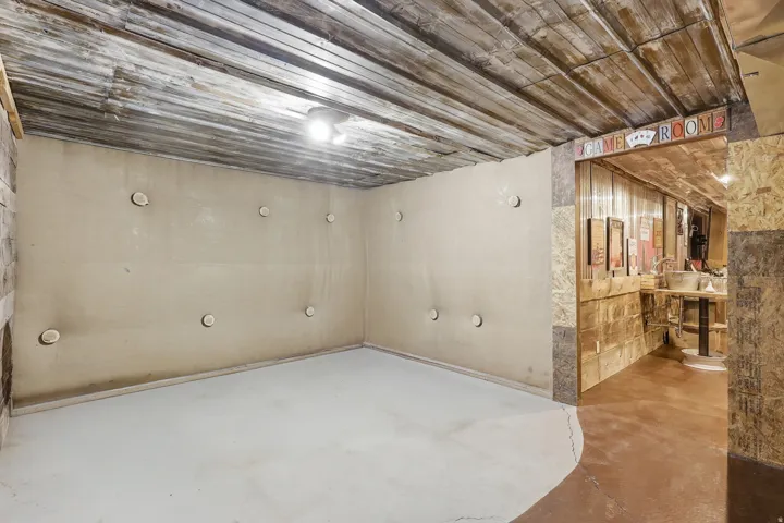 View of unfinished basement