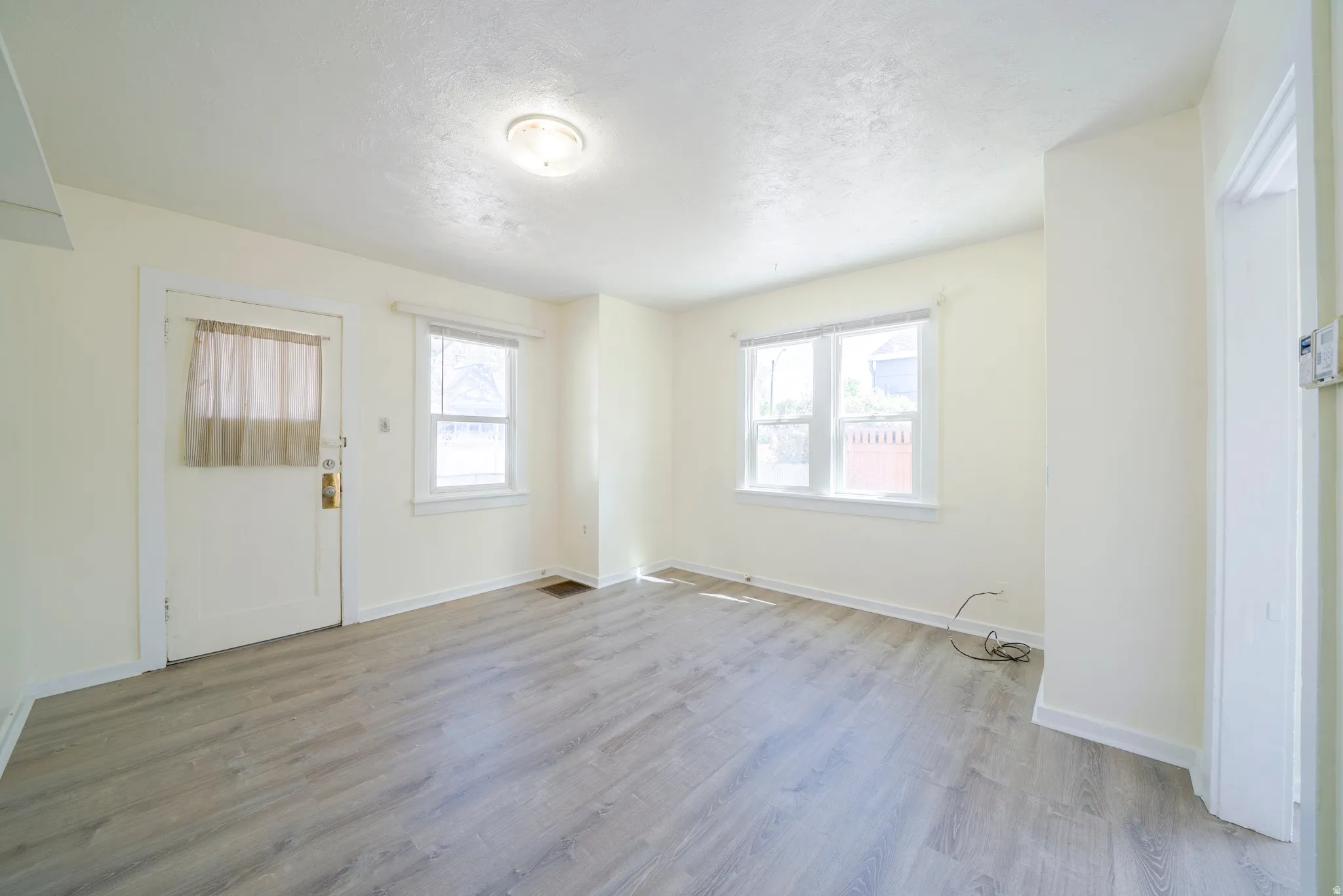 Entryway featuring plenty of natural light and light wood-type flooring