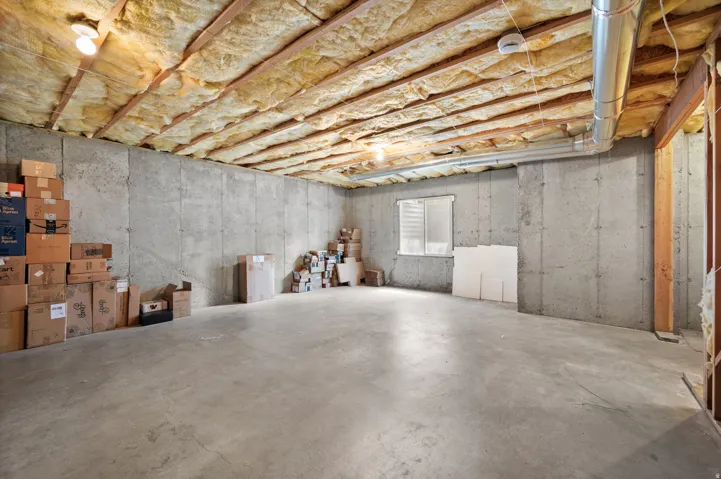 View of unfinished basement